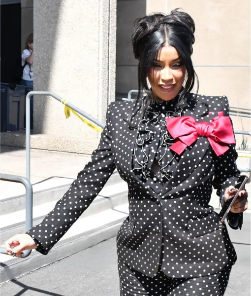 Cardi B Alhambra 2025 Polka Dots Blazer USA Jackets
