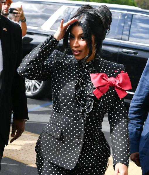 Cardi B Alhambra 2025 Polka Dots Blazer USA Jackets