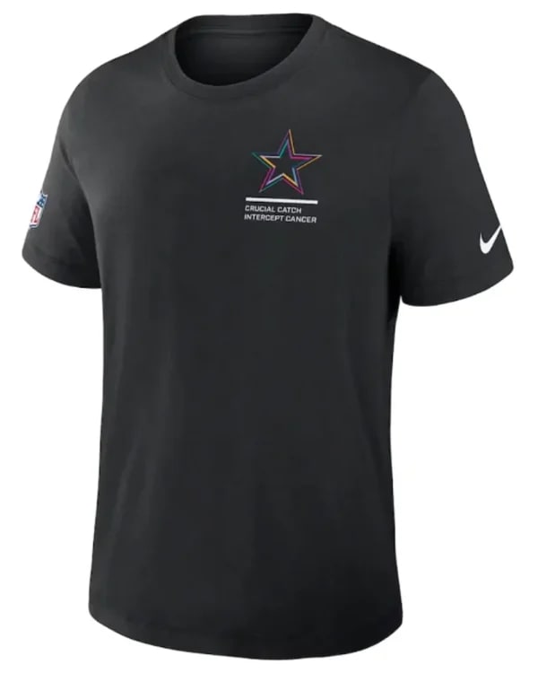 Dallas Cowboys Black 2025 Crucial Catch Dri-Fit T-Shirt USA Jackets