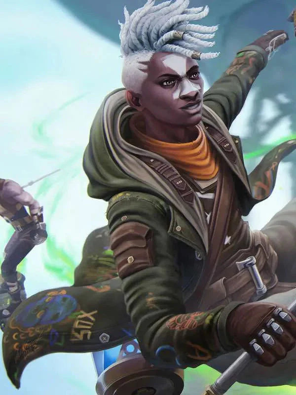 Ekko Arcane Green Hooded Jacket Doodle Jackets