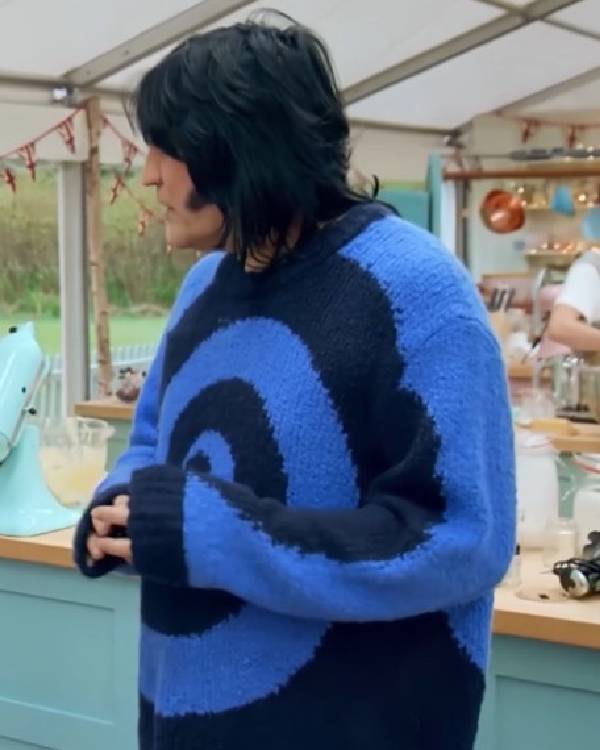 Great British Bake Off Noel Fielding Twister Knit Sweater USA Jackets