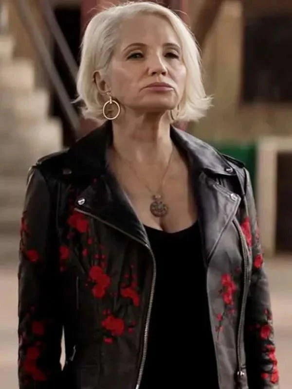 Janine Cody Animal Kingdom Black Leather Jacket Doodle Jackets