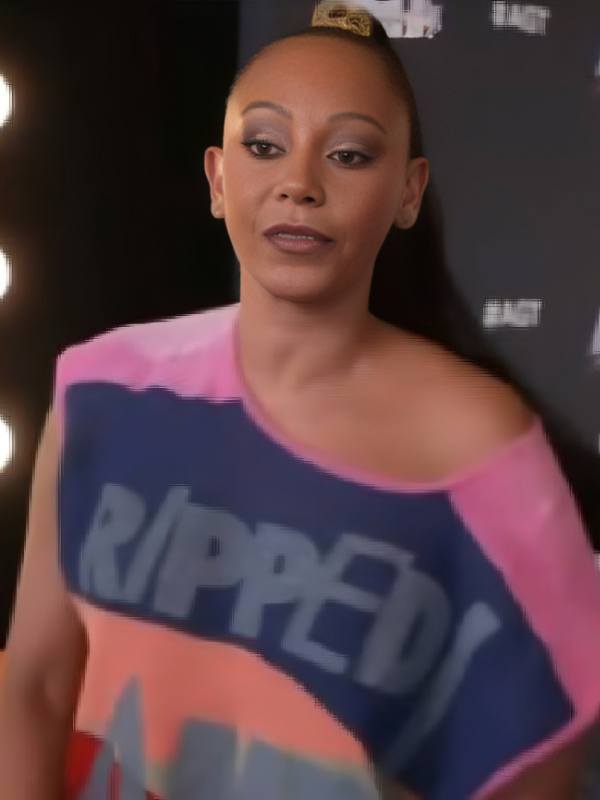 Access Hollywood Mel B Multicolor Knit Top Doodle Jackets