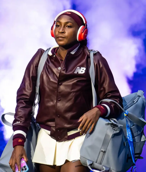 Coco Gauff 2025 US Open Leather Jacket USA Jackets