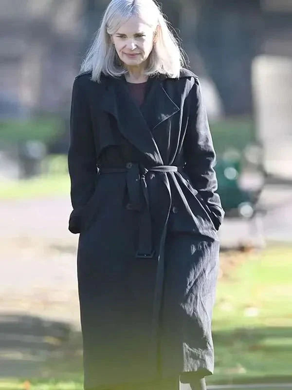 Elizabeth McGovern Talamasca The Secret Order Black Coat Doodle Jackets