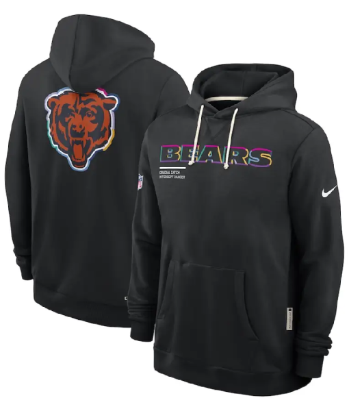 Chicago Bears 2025 Crucial Catch Sideline Hoodie USA Jackets