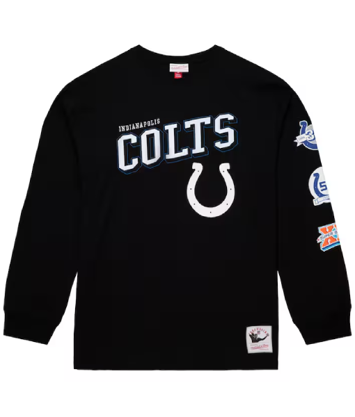 Indianapolis Colts Mitchell & Ness Black Vintage T-Shirt USA Jackets