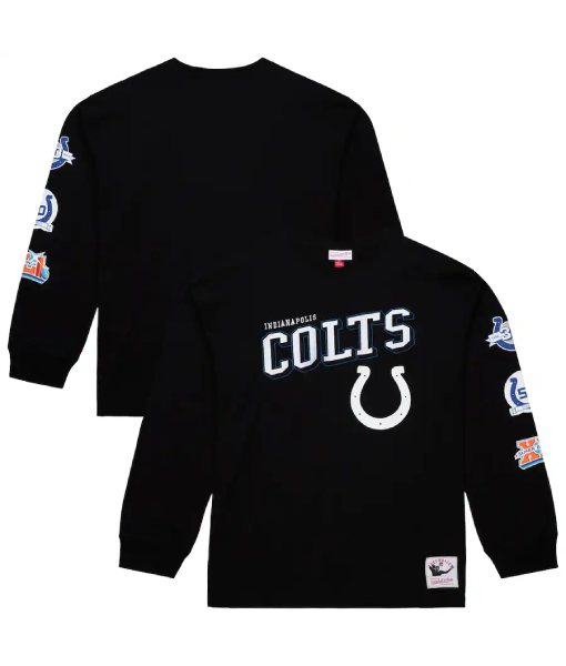 Indianapolis Colts Mitchell & Ness Black Vintage T-Shirt USA Jackets