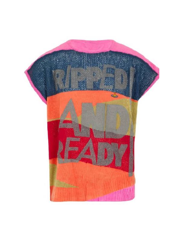 Access Hollywood Mel B Multicolor Knit Top Doodle Jackets