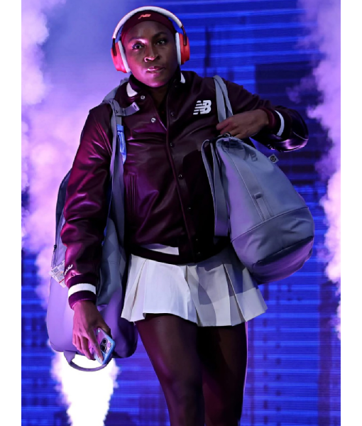 Coco Gauff 2025 US Open Leather Jacket USA Jackets
