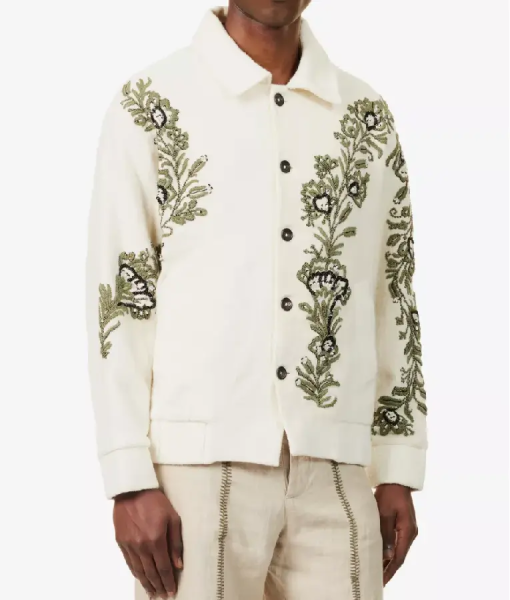 Celebs Go Dating S14 Paul C Brunson Leaf Embroidered Jacket USA Jackets