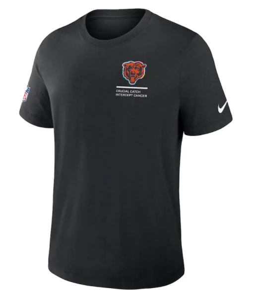 Chicago Bears Black 2025 Crucial Catch T-Shirt USA Jackets
