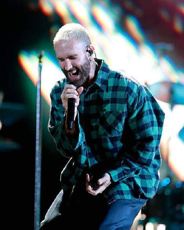 iHeartRadio Music Festival 2025 Adam Levine Green Plaid Shirt USA Jackets