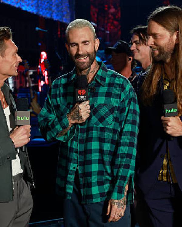 iHeartRadio Music Festival 2025 Adam Levine Green Plaid Shirt USA Jackets